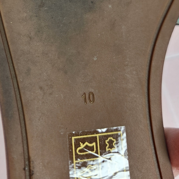 Tory Burch Everly Green Slide Sandals with Gold Logo - Picture 5 of 5